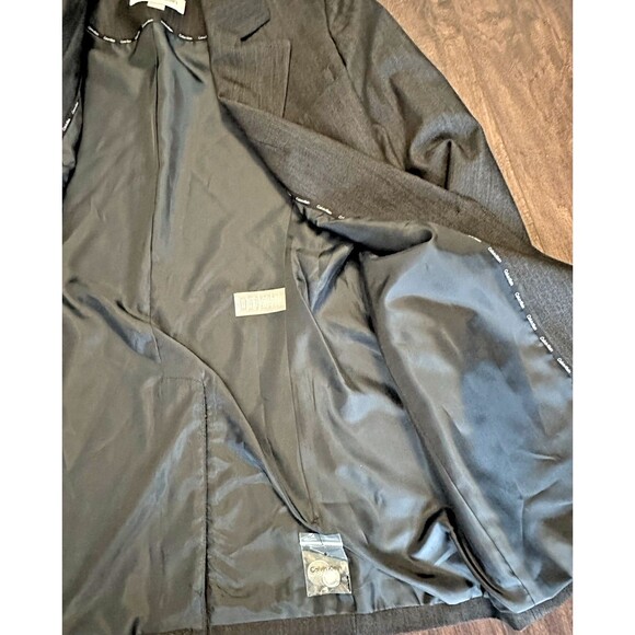 Calvin Klein Women's One-Button Notched-Collar Blazer Dark Indigo Size 2 - Picture 10 of 14